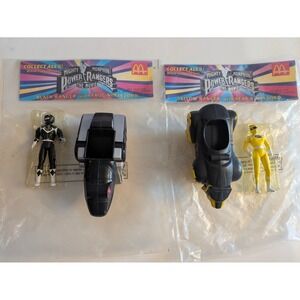 1995 McDonald's 2 Power Yellow Ranger Bear Ninjazord Black Ranger Frog Ninjazord